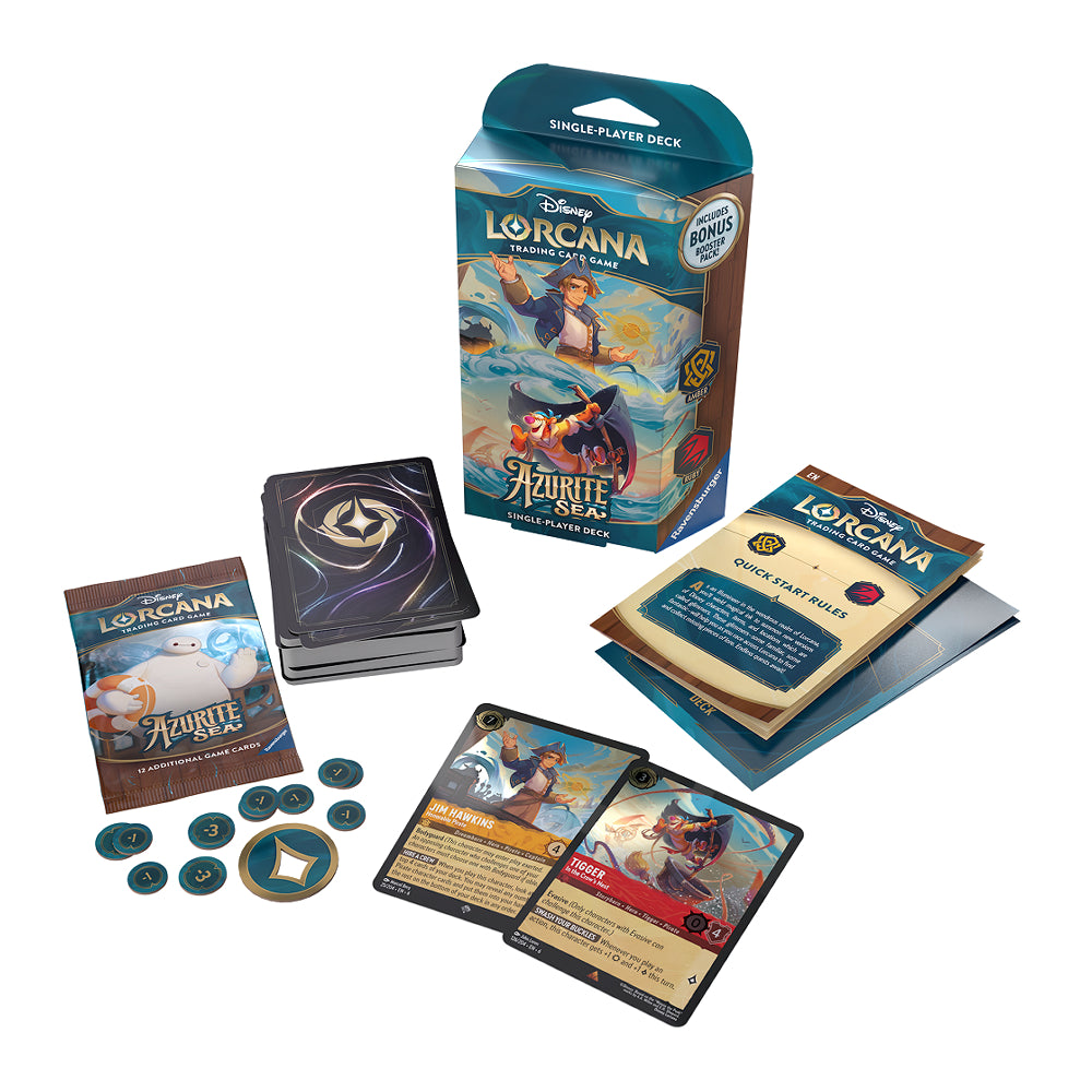 (IN-STORE ONLY) Lorcana: Azurite Sea Starter Deck - A Seaworthy Crew (Jim Hawkins / Tigger)