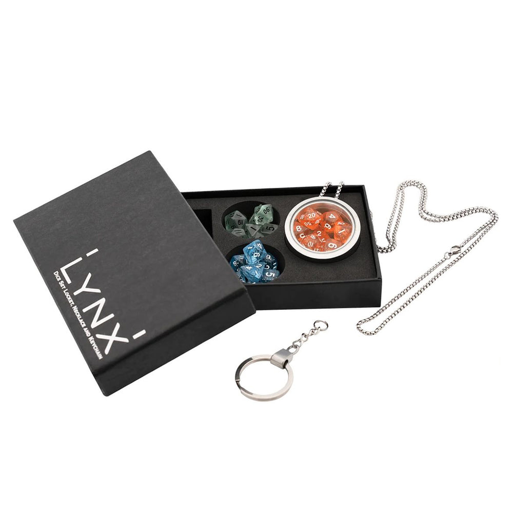 LYNX: Dice Set Locket, Necklace and Keychain