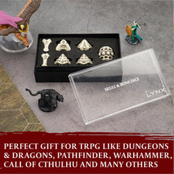 LYNX: Skull & Bone RPG Dice (White)