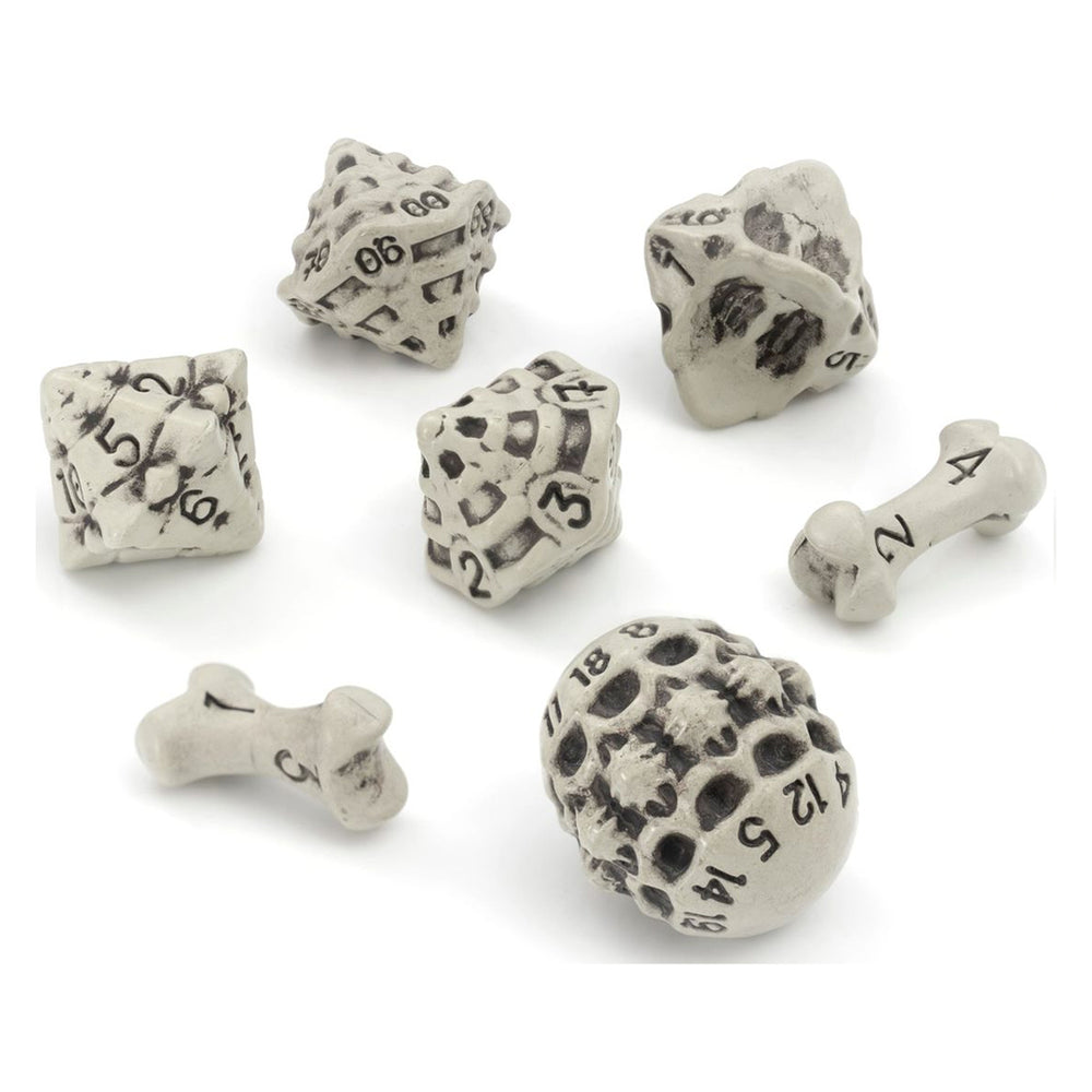 LYNX: Skull & Bone RPG Dice (White)