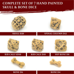 LYNX: Skull & Bone RPG Dice (Yellow)