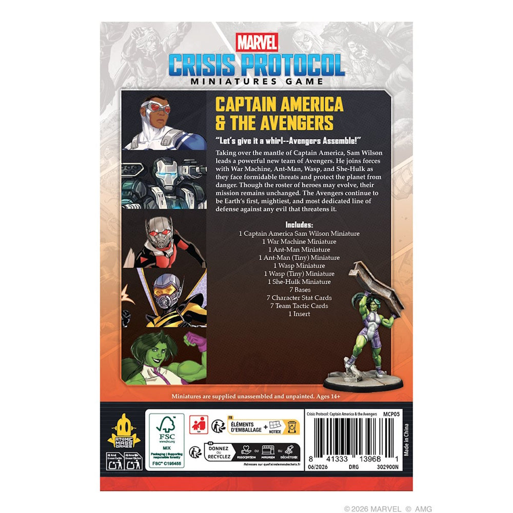 Marvel Crisis Protocol: Character Pack - Captain America & The Avengers