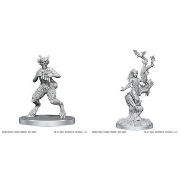 D&D Minis: Satyr & Dryad (Unpainted / WV28)