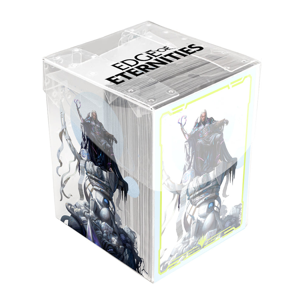 MTG Clear Deck Box: Edge of Eternities - Tezzeret, Cruel Captain (Holds 100 / +100 Sleeves / Ultra PRO)