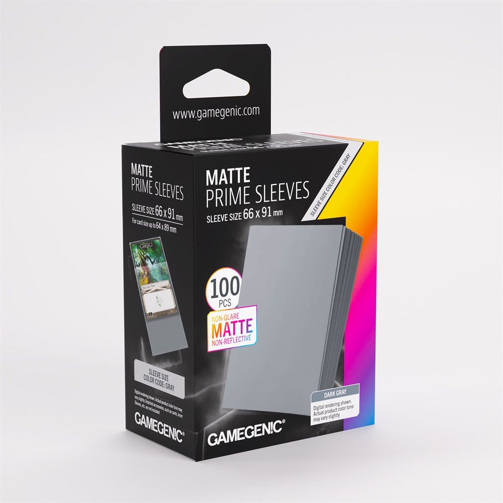 Gamegenic: Matte Prime Sleeves - Dark Grey (100 Count)