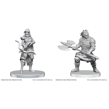 D&D Minis: Assassin & Berserker (Unpainted / WV28)