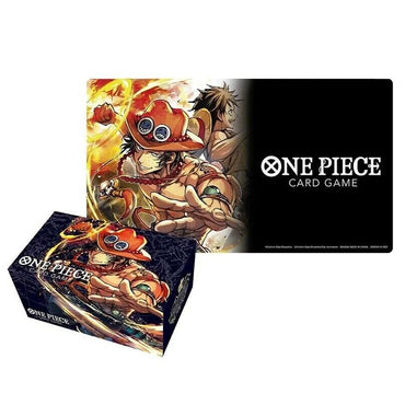 One Piece CCG: Playmat and Storage Box Set - Portgas.D.Ace