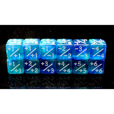 +/- D6 Counters: Galaxy - Deep Space (Old School Dice)