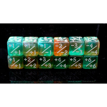 +/- D6 Counters: Galaxy - Mystic Burst (Old School Dice)