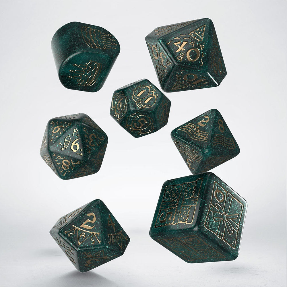 RPG Dice: Happy Birthday! - Teal Balloons (Q-Workshop)