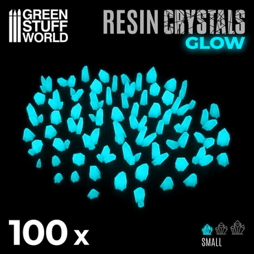 GSW: Resin Crystals - Glow Aqua Turquoise (Small / 100 Pieces)