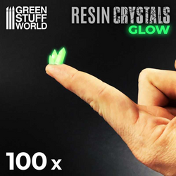 GSW: Resin Crystals - Glow Green (Small / 100 Pieces)
