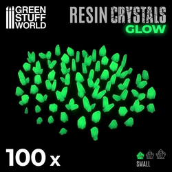 GSW: Resin Crystals - Glow Green (Small / 100 Pieces)