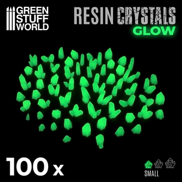 GSW: Resin Crystals - Glow Green (Small / 100 Pieces)