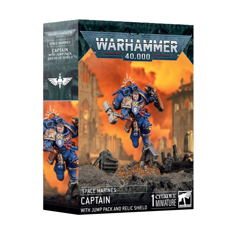 Space Marines: Captain with Jump Pack and Relic Shield