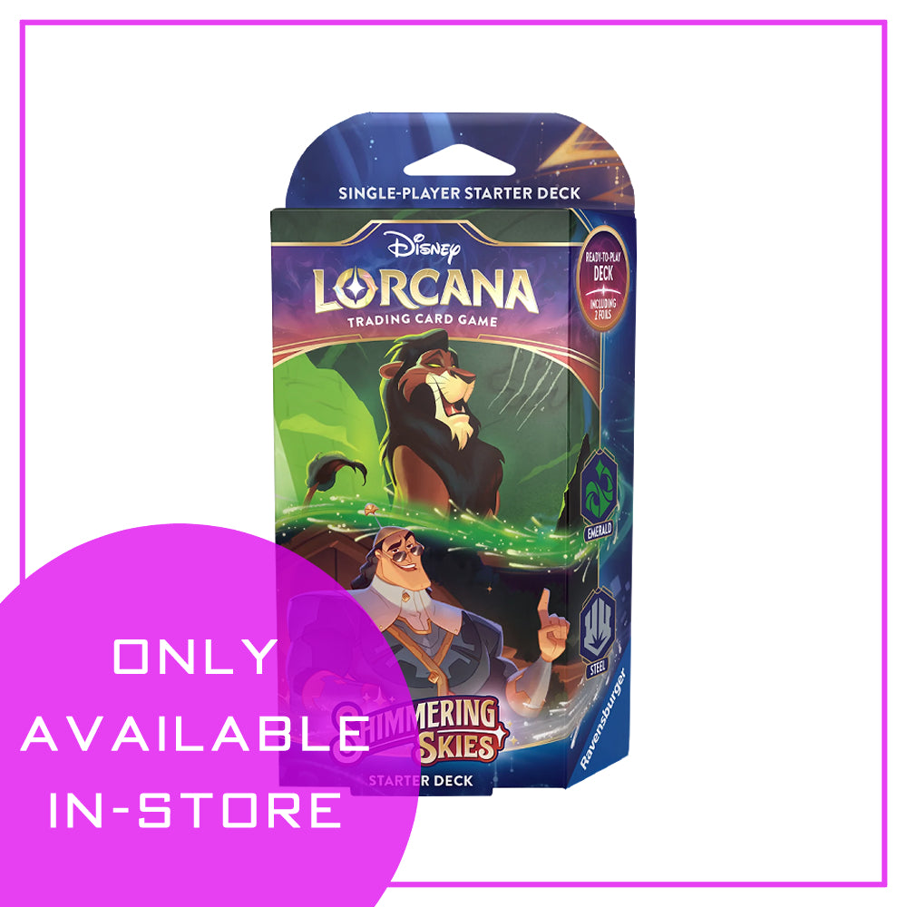 (IN-STORE ONLY) Lorcana: Shimmering Skies Starter Deck - A Roaring Guest List (Scar / Kronk)