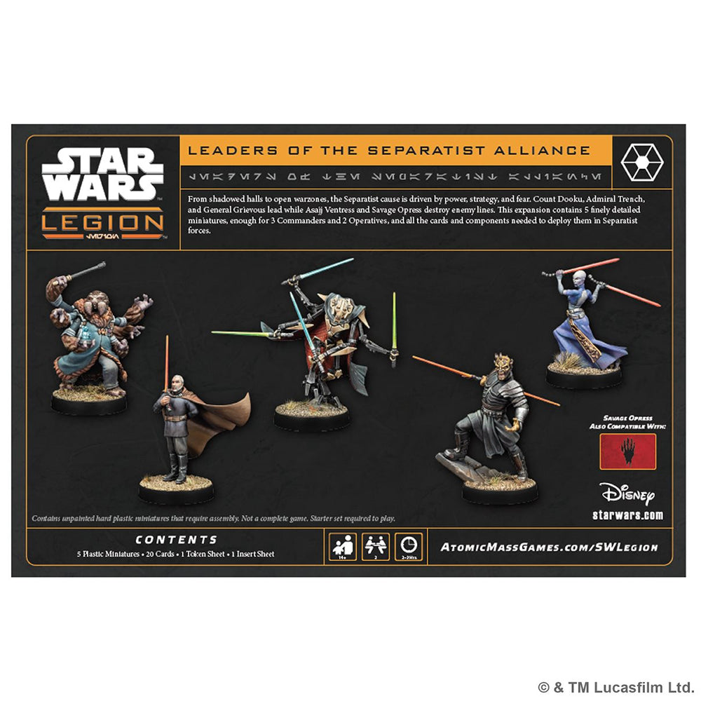 Star Wars Legion: Separatist Alliance - Leaders of the Separatist Alliance