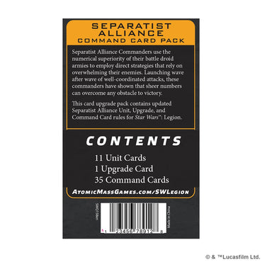 Star Wars Legion: Command Card Pack - Separatist Alliance