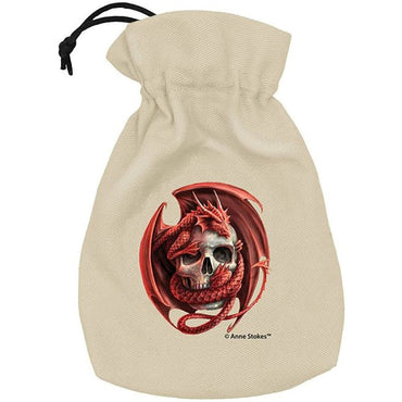 Anne Stokes Dice Pouch - Skull Embrace
