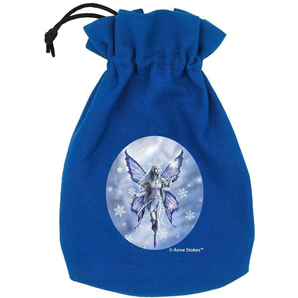 Anne Stokes Dice Pouch - Snow Fairy