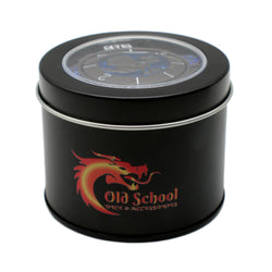 Metal 7-in-1 Dice Spinner: Dice Goblin - Matte Black w/Blue (Old School Dice)