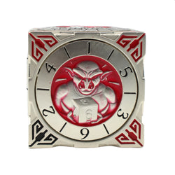 Metal 7-in-1 Dice Spinner: Dice Goblin - Silver w/Red (Old School Dice)