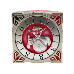 Metal 7-in-1 Dice Spinner: Dice Goblin - Silver w/Red (Old School Dice)