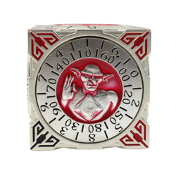 Metal 7-in-1 Dice Spinner: Dice Goblin - Silver w/Red (Old School Dice)
