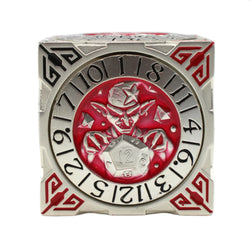 Metal 7-in-1 Dice Spinner: Dice Goblin - Silver w/Red (Old School Dice)