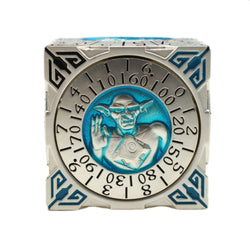 Metal 7-in-1 Dice Spinner: Dice Goblin - Silver w/Teal (Old School Dice)