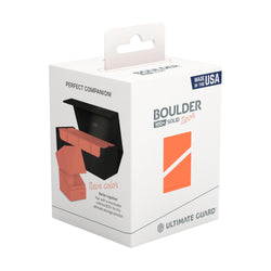 Ultimate Guard Deck Box: Boulder Deck Case - Solid Neon Orange (Holds 100+)
