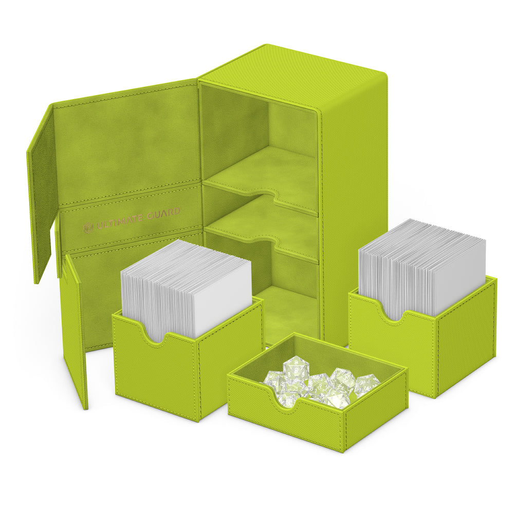Ultimate Guard Deck Box: Twin Flip'n'Tray Summer 2025 - Lime (Holds 200+)