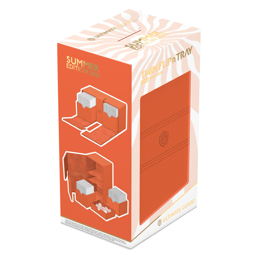 Ultimate Guard Deck Box: Twin Flip'n'Tray Summer 2025 - Peach (Holds 200+)