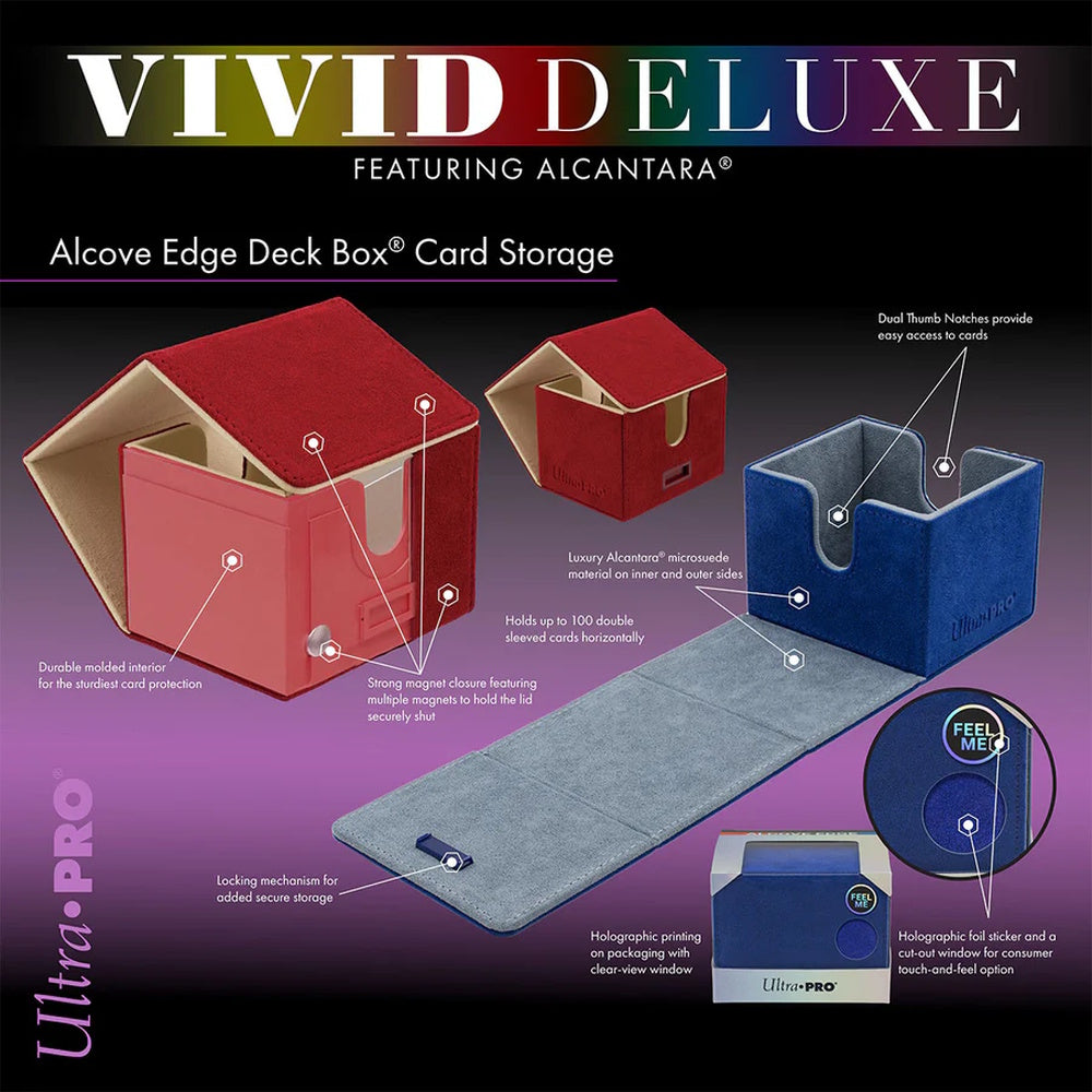 Ultra PRO Deck Box: Alcove Edge Vivid Deluxe - Blue