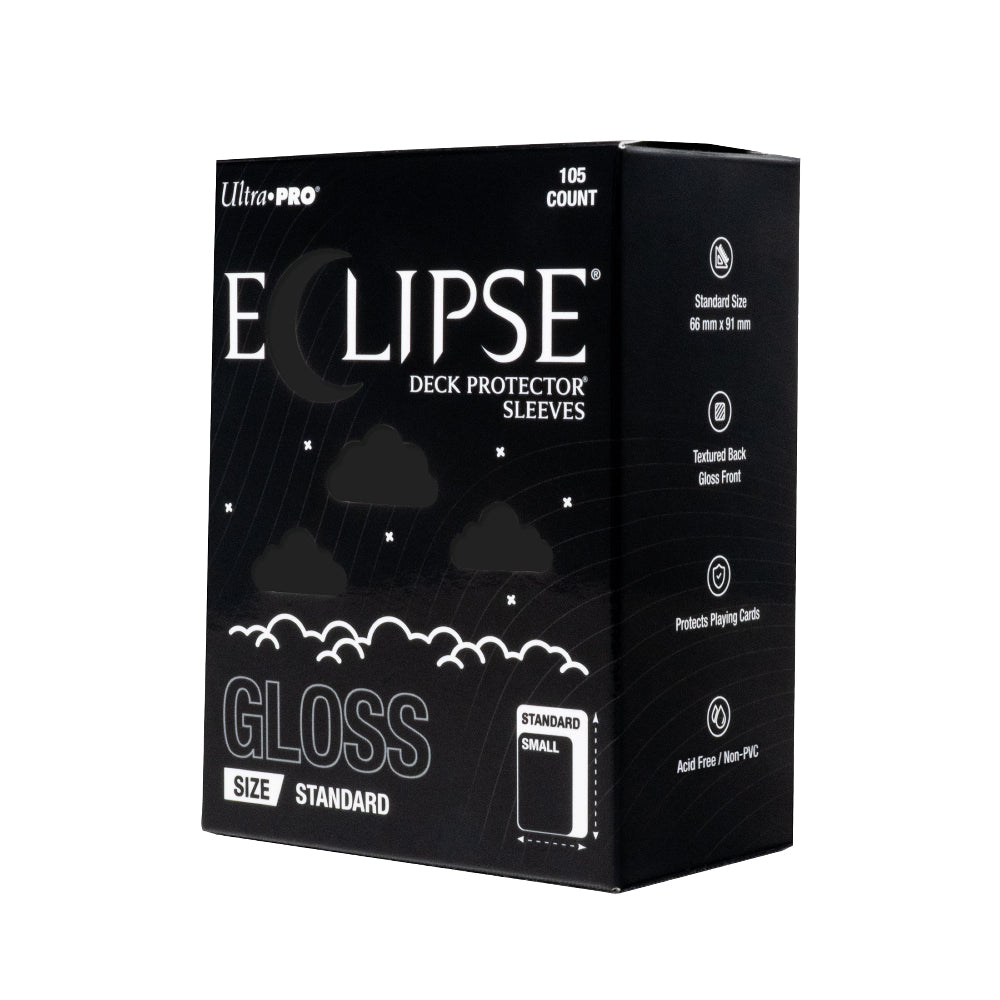 Ultra PRO Deck Protector Sleeves: Eclipse Gloss - Jet Black (105 Count)