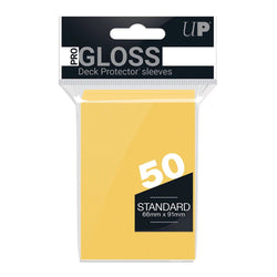 Ultra PRO Deck Protector Sleeves: PRO-Gloss - Solid Yellow (50 Count)