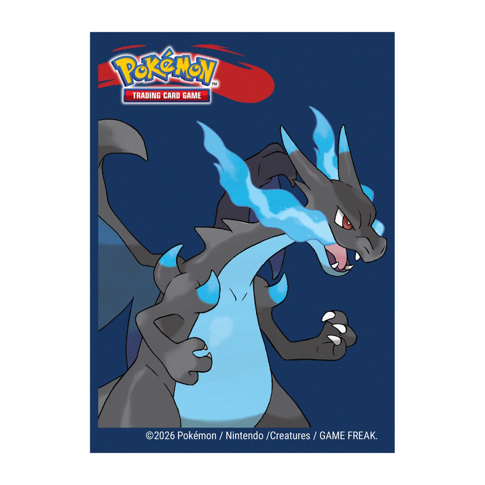Pokemon Deck Protector Sleeves: Mega Charizard X (65 Count / Ultra PRO)