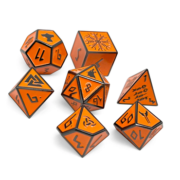 Molten Lava Metal Dice Set