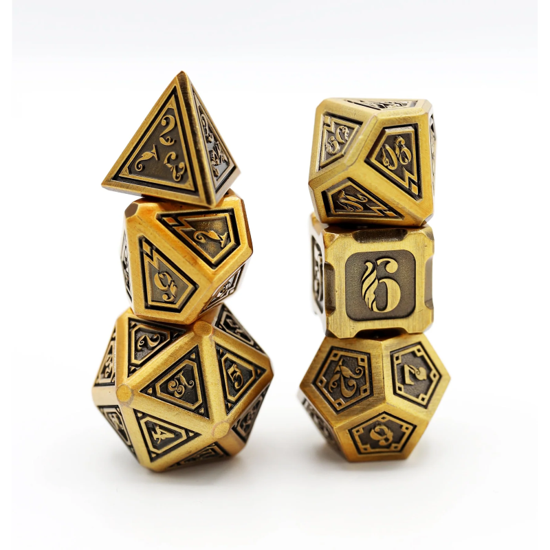 Foam Brain Dice: Alchemist Metal RPG Set