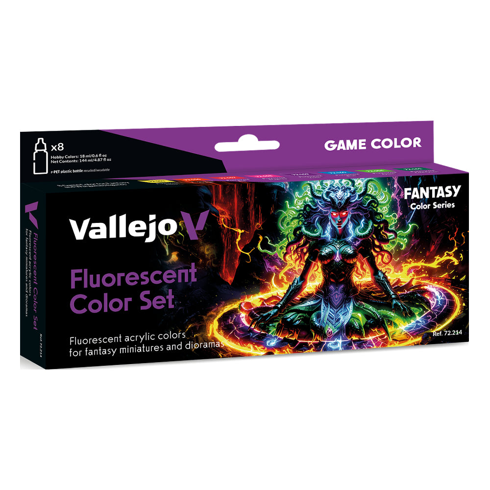 Vallejo: Game Color Fluo - Fluorescent Color Set (72.214)