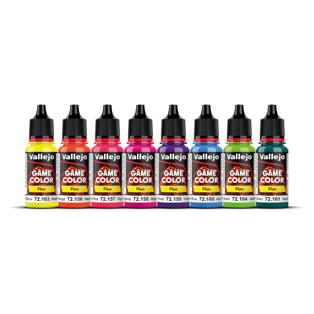 Vallejo: Game Color Fluo - Fluorescent Color Set (72.214)