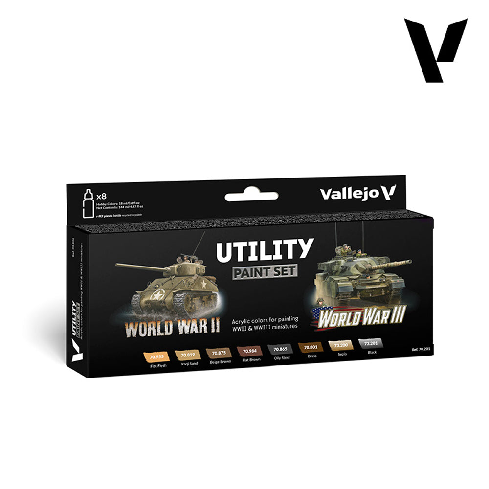 Vallejo: Utility Paint Set - World War II & World War III (70.201)
