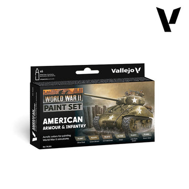 Vallejo: World War II Paint Set - American Armour & Infantry (70.203)