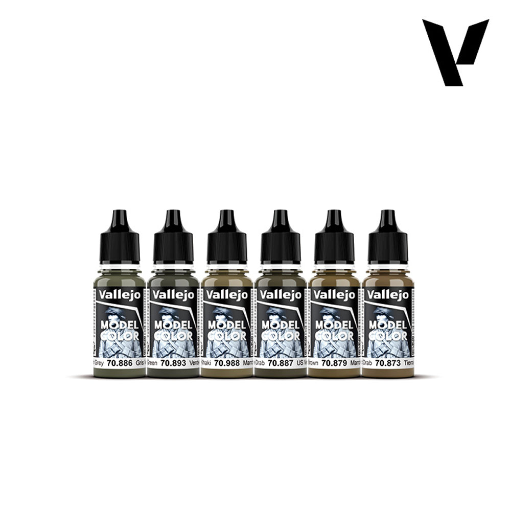 Vallejo: World War II Paint Set - American Armour & Infantry (70.203)