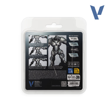 Vallejo: True Metallic Metal - Sterling Silver Paint Set (77.251)