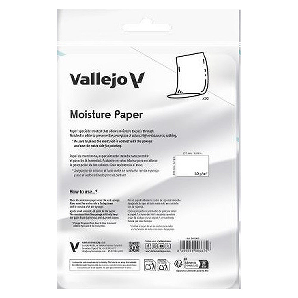 Vallejo: Wet Palette - Moisture Paper (30 Sheets) (B90003)