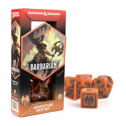 D&D Adventure Dice: Barbarian - Orange (Sirius Dice)