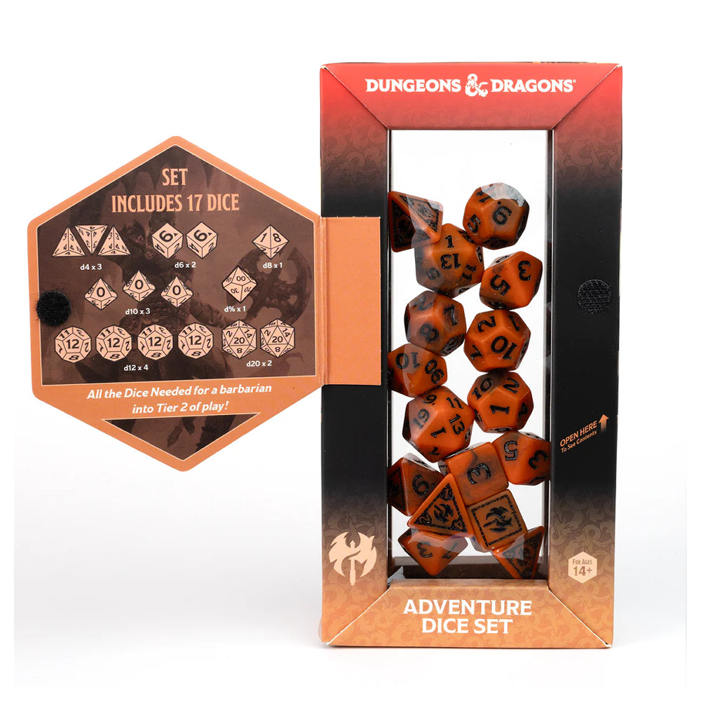 D&D Adventure Dice: Barbarian - Orange (Sirius Dice)