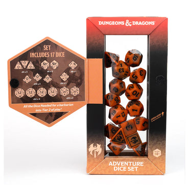 D&D Adventure Dice: Barbarian - Orange (Sirius Dice)