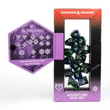 D&D Adventure Dice: Bard - Blue/Green (Sirius Dice)